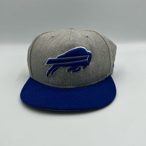 New Era 9Fifty Buffalo Bills Fitted Grey Royal Blue Hat NFL Football | 7 1/8